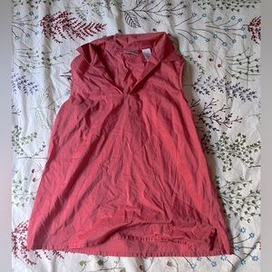 Pink-red collared tank top